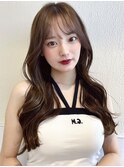 みきなフェミニンロングシースルー前髪お姉さんヘア垢抜けカット