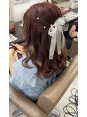 編み込みトップアレンジ