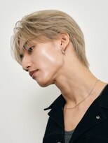 サンクマーケット 渋谷(cinq MARKET) 韓国風センターパートミルクティーベージュカラーハイトーン渋谷