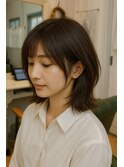 ナチュラル外ハネ×軽やかミディ