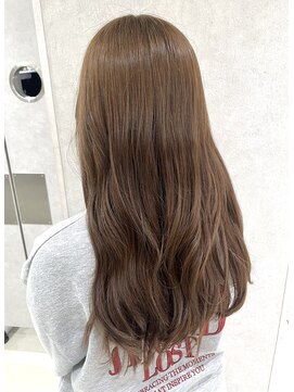 アッシュ 高幡不動店(Ash) ダブルカラーオリーブベージュ髪質改善カラーレイヤー巻き髪