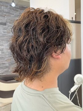 ガーデン 西川田店(garden) 西川田波巻きスパイラルパーマ波巻きパーマセンターパートメンズ