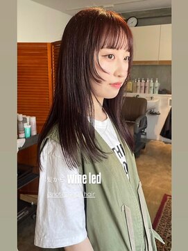 顔まわりカット/ナチュラル/レイヤーカット/ワインレッド