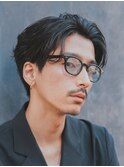 大分毛流れニュアンスパーマメンズカットセンターパートマッシュ