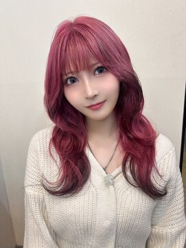 ラック 津田沼(LUCK) ピンク/レッド/津田沼/韓国ボブ/ケアブリーチ/似合わせカット
