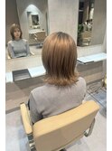 白髪ぼかし似合わせ大人ミディアムレイヤー30代40代50代60代