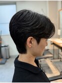 MEN'S/韓国/フェザーパーマ/毛流れセンターパート/下田優也