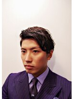 ヒロギンザ 浜松町店(HIRO GINZA)&nbsp;ツーブロックビジネスショートレイヤーかき上げコンマヘア