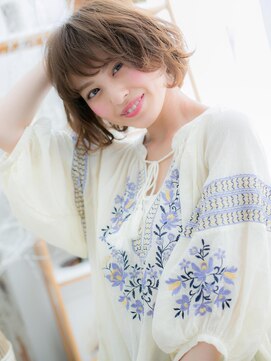 モッズヘア 上尾西口店(mod's hair) *mod's上尾*羽のような☆くせ毛風ふわくしゅ小顔ボブc