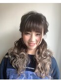 フィッシュボーン編み込みツインテール
