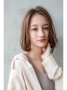 オースティン 門前仲町(AUSTIN) 大人かわいい前髪セシルカットココアブラウンフリンジウェーブ