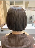 10代20代★透明感小顔ミルクティーベージュ×ストレートボブ