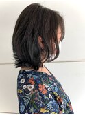 ★hair LOGiA★　ダークグレージュ　ソフトウルフ　横