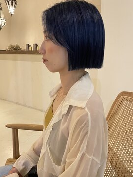 エリス キョウバシ(Eliss) ぱっつん切りっぱなし×ネイビーブルー