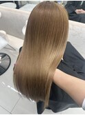イメチェン◎ペールベージュ大人ガーリーウルフカット
