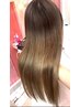 【透明感抜群☆】カット+ブリーチなしダブルカラー￥13750