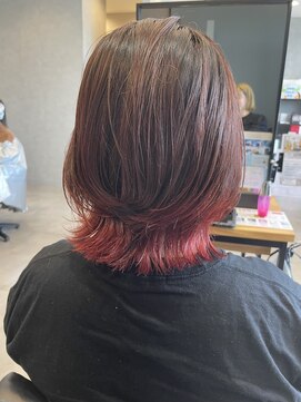 アチーブリス(achieve Liss) 裾REDカラー　ニュアンスカラーチェリーレッド レイヤー10代20代