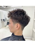 刈り上げメンズショート/ピンパーマ/柏