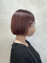 アンジェリカ(Angelica Total Beauty Lifestyle Design)&nbsp;艶髪赤カラーミニボブ似合わせ小顔カット