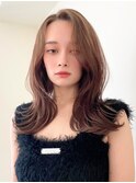 黒髪 ボブルフ ネビージュ 小顔 ワンレン スペインカール