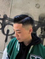 リレーションメンズヘアー(RELATION MEN'S HAIR)&nbsp;スキンフェード/スペインカールダークアッシュ/韓国マッシュ