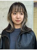 【上田】外はねボブ インナーカラー レイヤーカット