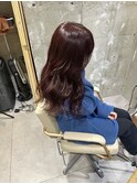 ブリーチなしチェリーレッド
