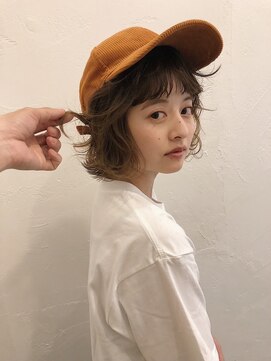 ノイ(noi) フェースレイヤーボブ/オリーブカラー/ダブルカラー