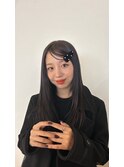 暗髪　髪質改善　顔周りレイヤー　姫カット【騎射場/荒田荒田】