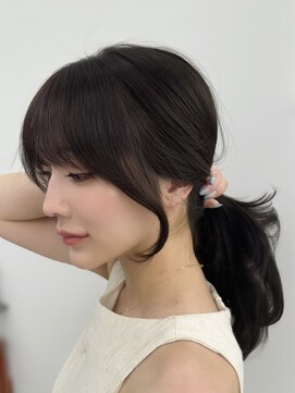 アマトウキョウスマートサロン(AMA TOKYO×Smart Salon) 韓国ヘア 2wayバング レイヤーカット くびれヘア 顔周り