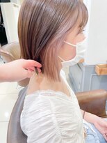 ネオリーブ チロル 横浜西口店(Neolive CiroL.)&nbsp;ホワイトベージュ/切りっぱなしボブ/くびれボブ【横浜】k