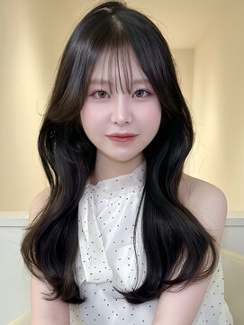 アイトーキョーエス 渋谷(AI TOKYO S) ブリーチなしブルーブラック透明感シアーカラーくびれヘア渋谷