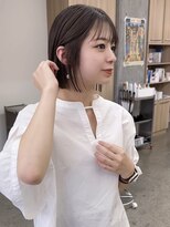 ミリ(mm)&nbsp;顎ラインボブ オリーブベージュ カラー 韓国 髪質改善 仙台