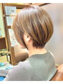 ナチュラルショートショートボブ×髪質改善×白髪ぼかし63
