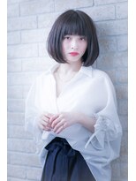 エルデ ナインズ ヘアー スタンド 川口店(elde 9's HAIR STAND) ヴェールウェーブブルージュカラー小顔前下がりアシメショート