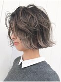 ハイライトグラデーションボブ_インナーグレージュ_ba163291