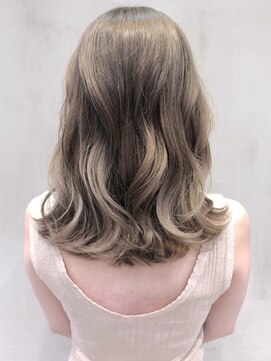 アルバム 銀座(ALBUM GINZA) ミルクティーグレージュ_セミウェットウェーブ_ba304693