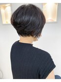 大人可愛い★前下がりショートボブオトナ女子丸みショート 30代