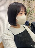 20代～30代大人ナチュラルミニボブ前髪似合わせカット［仙台］