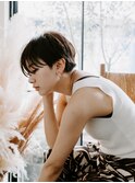 ニュアンスカールハンサムショート×似合わせカット