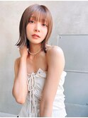 ACE横浜　大人ブラウン×切りっぱなしボブ