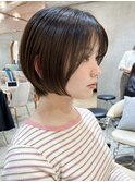 【北澤華】オリーブベージュウェットヘアボブ/縮毛矯正