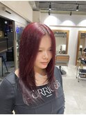 【ADORE横浜】ブリーチなしピンクレッド♪