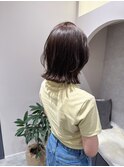 小顔見せショートベージュカラーブリーチしない透明感カラー