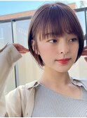 ♪大人ショートボブ丸みショートカットマッシュショート前髪あり