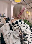 ＊ハイトーンボブ×成人式ヘアセット＊