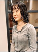 プードルパーマ 強めパーマ 前髪パーマ 艶髪 ボブパーマ 20代