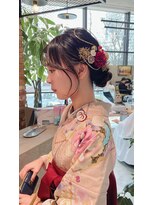 ベイショア(Bay Shore NY) 卒業式ヘアアレンジシニヨンヘアセット