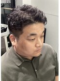 清潔感ビジネス７：３パート刈り上げツーブロックミックスパーマ