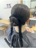 カチモリお団子ヘア